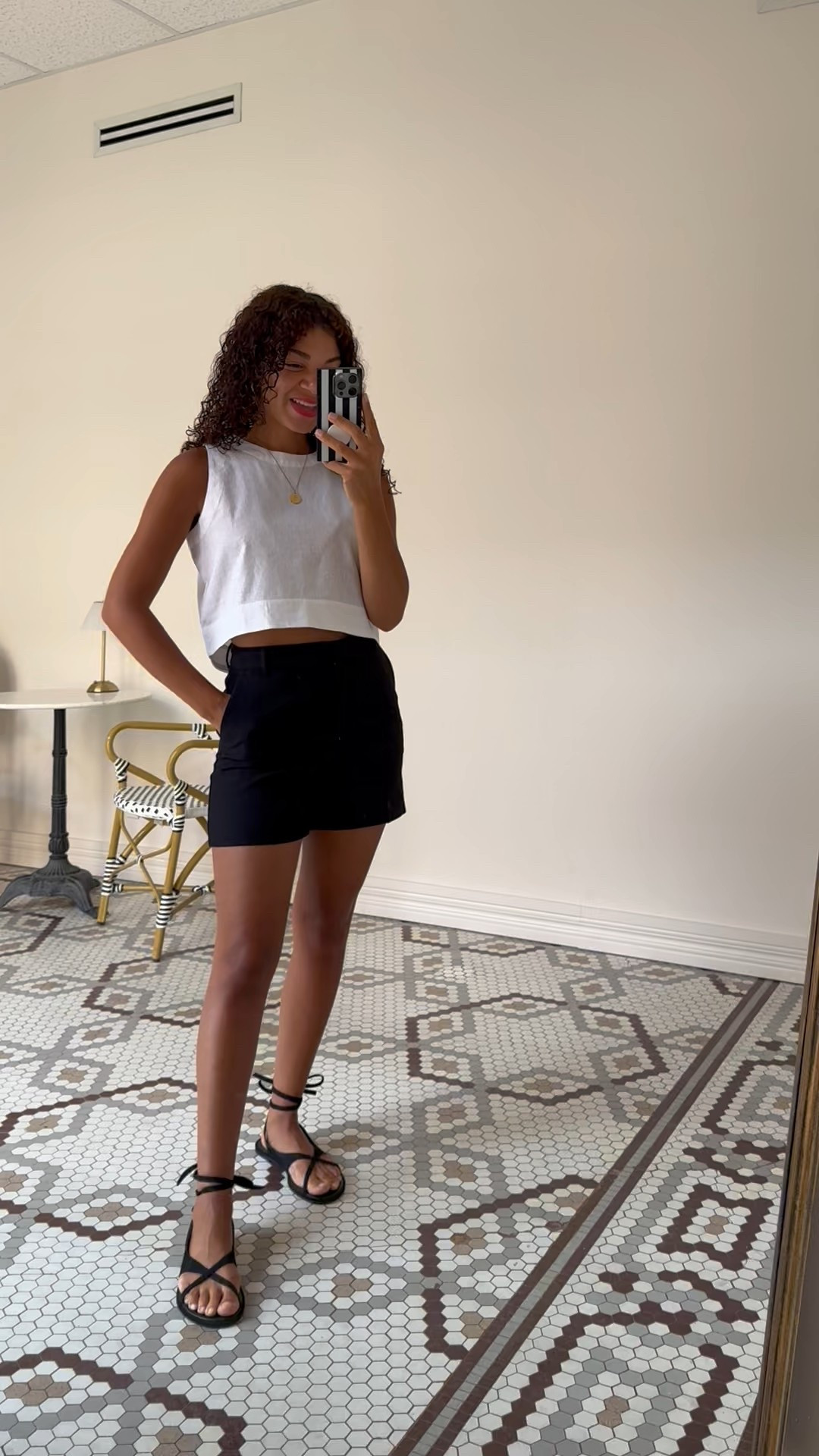 Summer outfit idea: linen shirt, high waist shorts, and sandals 

#LTKStyleTip #LTKSeasonal #LTKSummerEdit