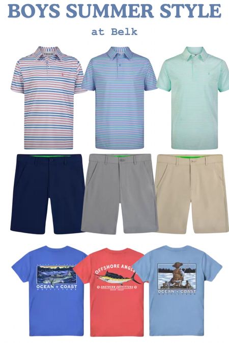 Boys Summer Performance Golf shirts and shorts! Also love the Ocean + Coast line for boys for summer! 

Boys Summer Golf Outfit Beach Summer Boys Tee 

#LTKFamily #LTKFindsUnder50 #LTKKids