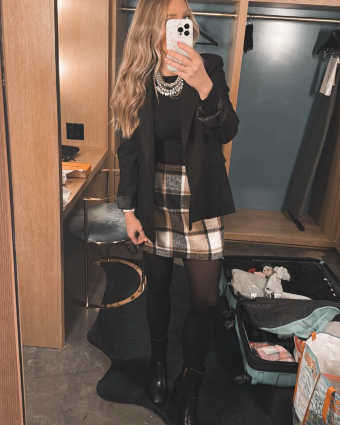 Nashville date night over the holidays! I’m in a medium for the skirt and bodysuit, and a small in the blazer! Boots fit tts.

#LTKFindsUnder100 #LTKOver40 #LTKSeasonal