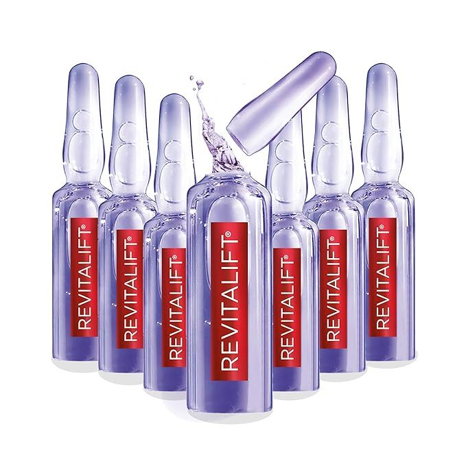 L'Oreal Paris Revitalift Derm Intensives Hyaluronic Acid Serum Ampoules 7 Day Boost Pure Hyaluro... | Amazon (US)