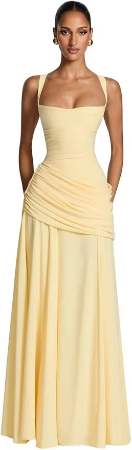 Spaghetti Straps Ruched Satin Prom Dress 2026 Asymmetrical Drop WAIS Evening Party Gowns ZU141 | Amazon (US)
