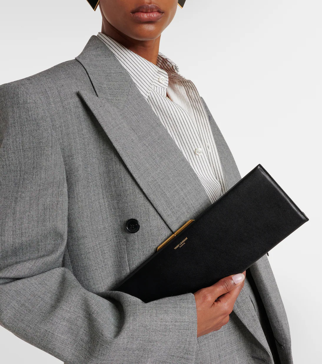 Midnight Small leather clutch | Mytheresa (US/CA)