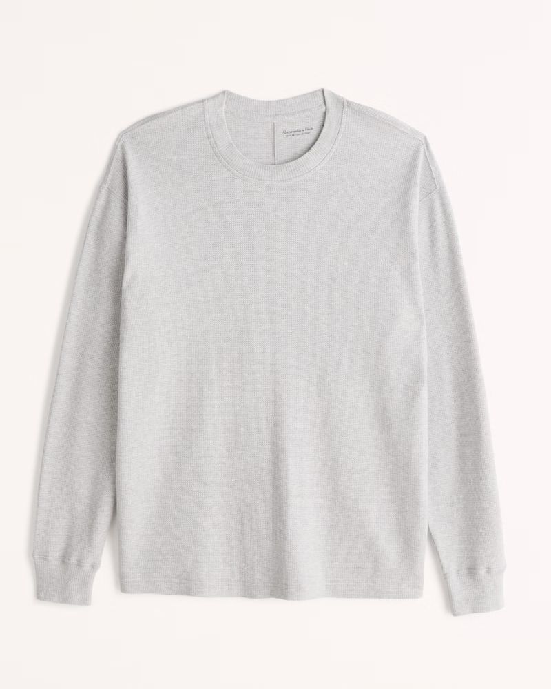 Men's Ribbed Thermal Long-Sleeve Tee | Men's Tops | Abercrombie.com | Abercrombie & Fitch (US)