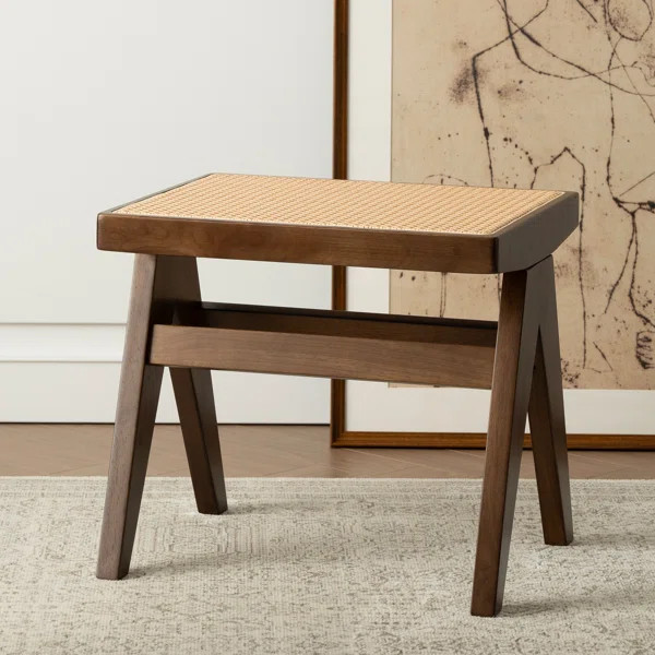 Aalbert Solid Wood Accent Stool | Wayfair North America