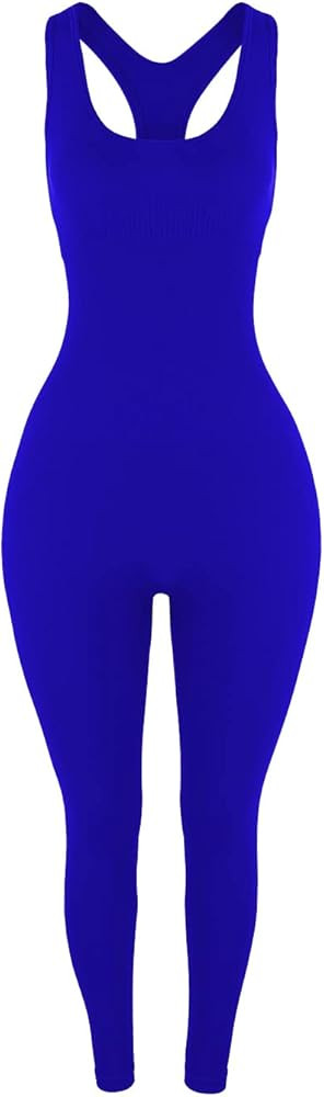 AUROLA Power Workout Jumpsuit for Women Yoga Gym Seamless One Piece Racerback Tummy Control Padde... | Amazon (US)