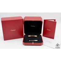 Cartier 18K Yellow Gold Love Bangle Bracelet W/Box & Screwdriver | Etsy (US)