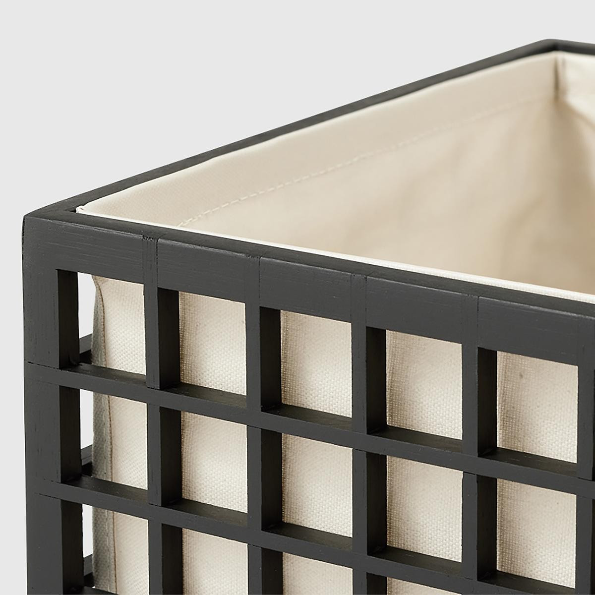 Marie Kondo Ink Black Shoji Bamboo Bin with Liner | The Container Store