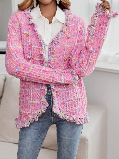 SHEIN Unity Drop Shoulder Buttoned Oversize Cardigan | SHEIN