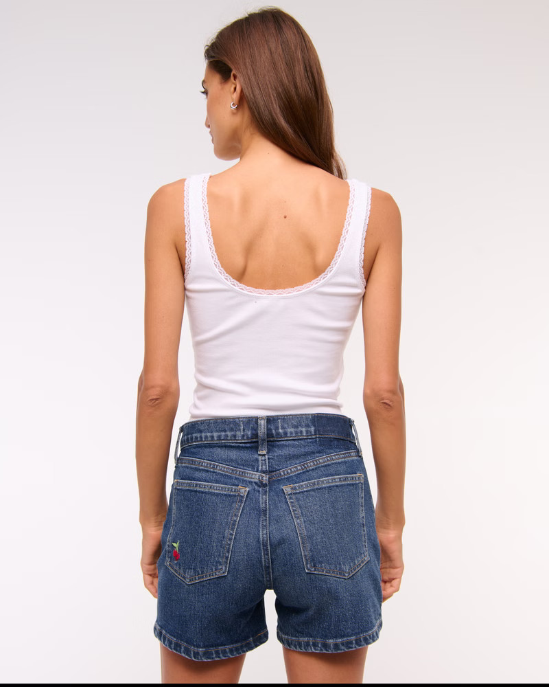 High Rise 4" Mom Short | Abercrombie & Fitch (US)