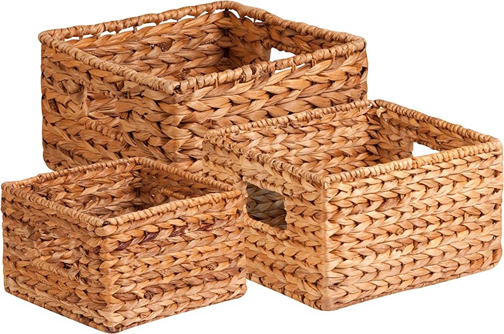 Honey-Can-Do STO-02882 Nesting Banana Leaf Baskets, Multisize, 3-Pack,Natural | Amazon (US)