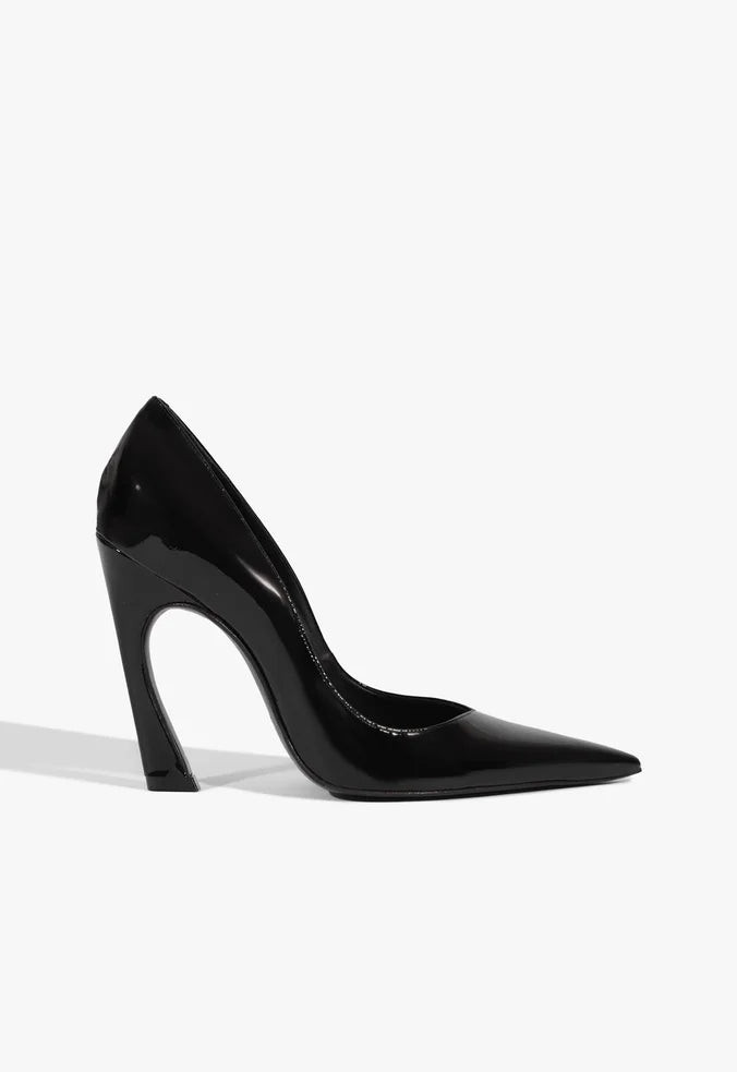 Lexi Patent Leather Pump - Black Sculptural Heel | Schutz (US)