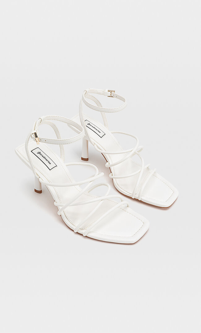 High heel strappy sandals - Women's fashion | Stradivarius United Kingdom | Stradivarius (UK)