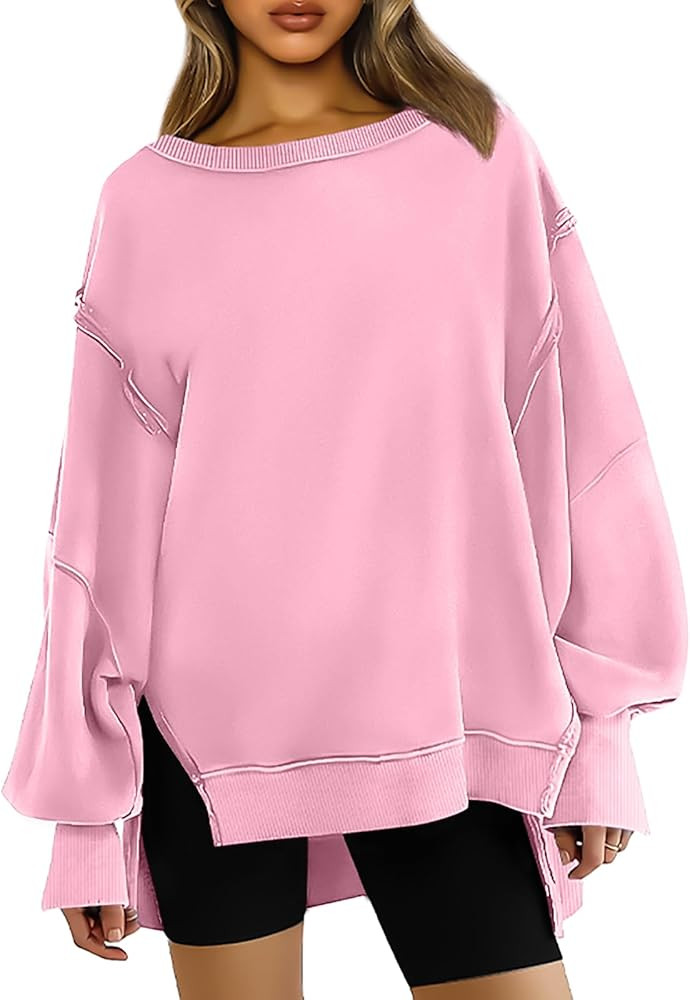 Trendy Queen Womens Oversized Crewneck Sweatshirts Hoodies Fall Outfits Fashion Teen Girls Y2k Wi... | Amazon (US)