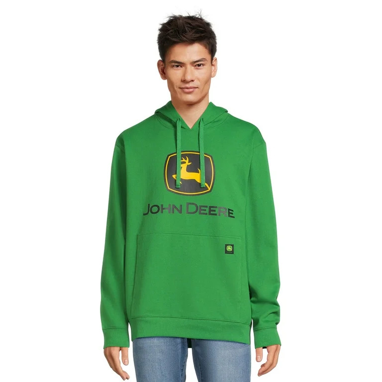 John Deere Young Men’s Graphic Logo Fleece Pullover Fleece Hoodie, up to Size 3XL | Walmart (US)