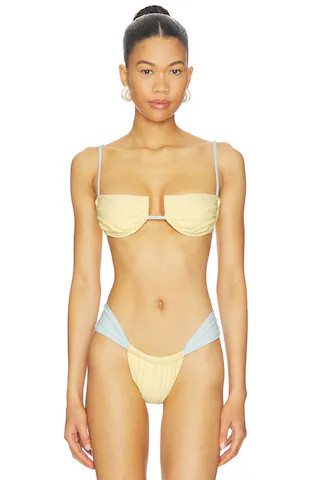 Montce X Elsa Hosk Simonette Bikini Top in Sunshine Binded from Revolve.com | Revolve Clothing (Global)