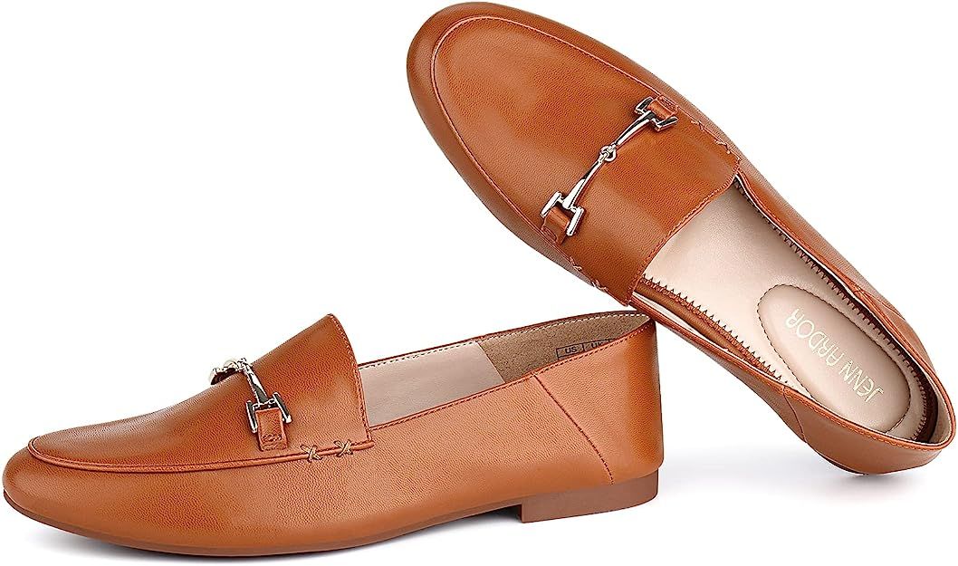 Amazon.com | JENN ARDOR Women's Penny Loafers Comfort Slip On Driving Flat Shoes Classic Walking ... | Amazon (US)