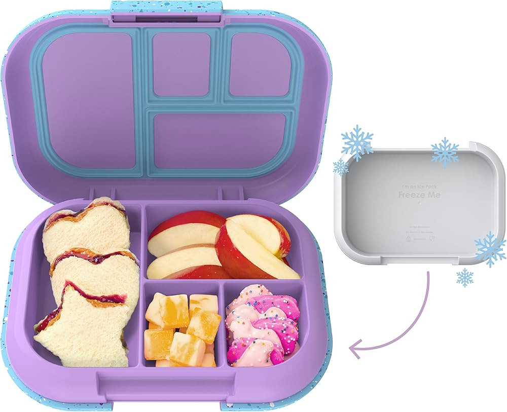 Bentgo Kids Chill Lunch Box - Confetti Designed Leak-Proof Bento Box & Removable Ice Pack - 4 Com... | Amazon (US)