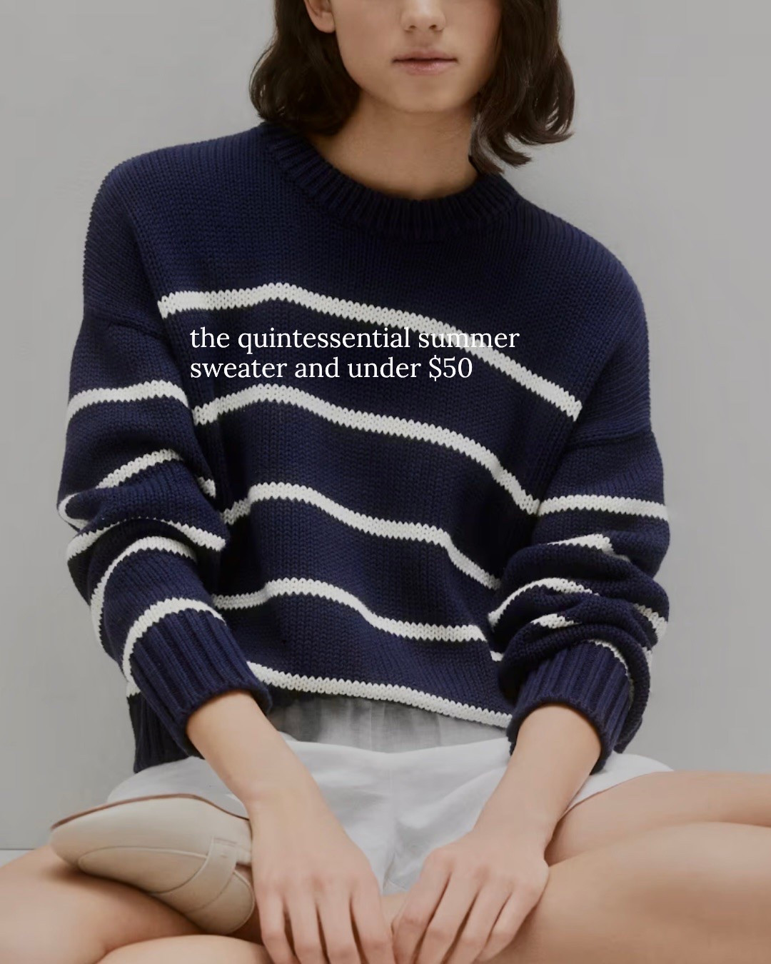 Blue and white stripe is the  perfect summer sweater - all cotton and a great price!

Summer fashion, summer sweeter

#LTKOver40