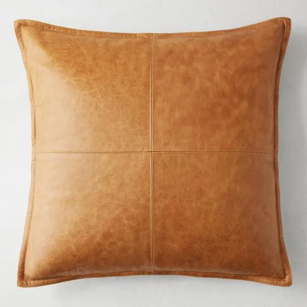 Dylan Pillow 22" | Chestnut | Pillows | Z Gallerie | 22�?? x 22�?? | 100% Leather and 100% Cotton | Z Gallerie
