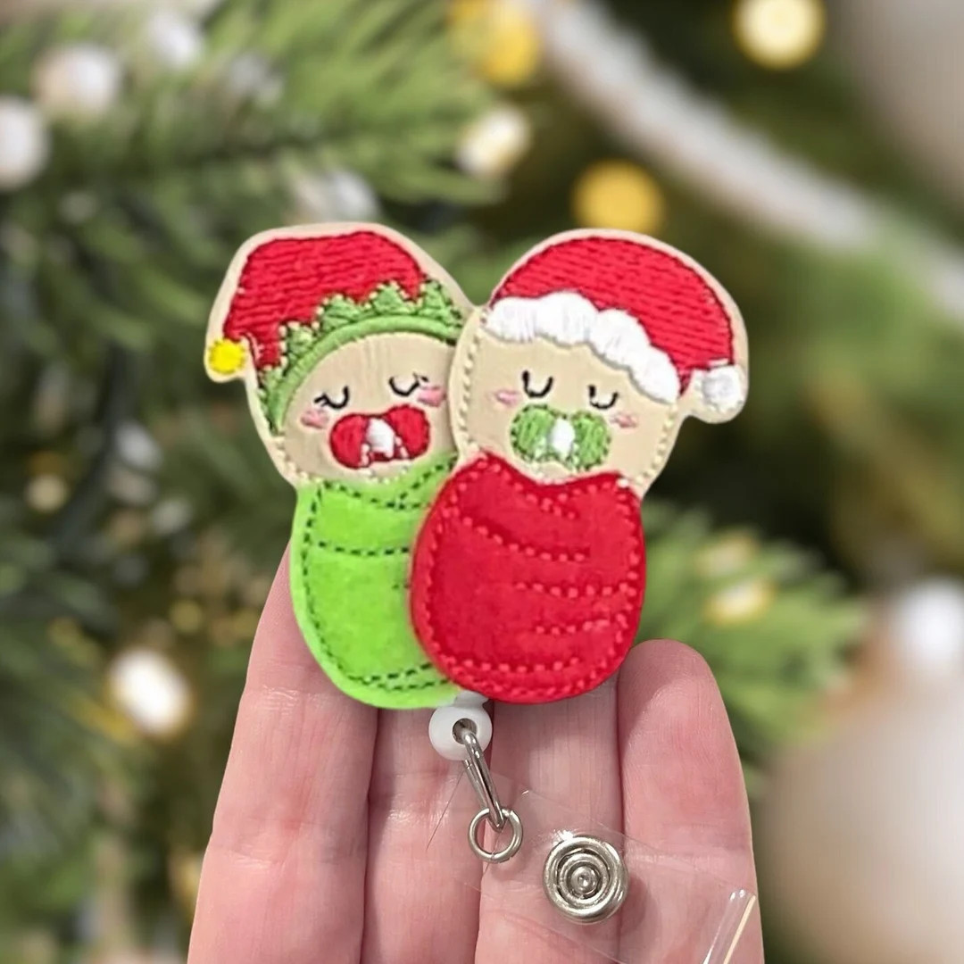 Christmas Baby Labor Delivery Badge Reel, Newborn Badge Reel, NICU Badge Reel, ID Holder, Badge C... | Etsy (US)