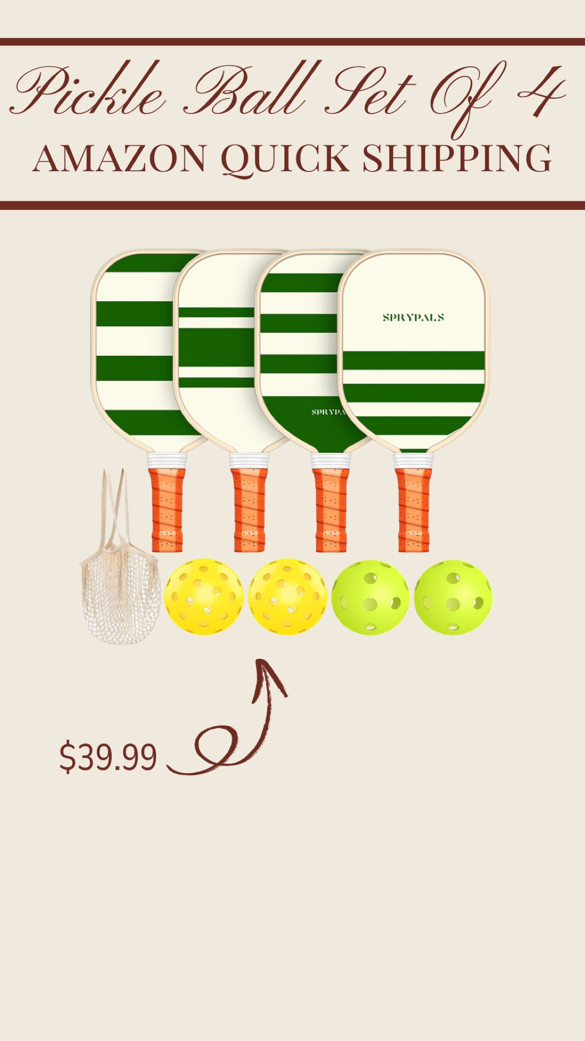 Amazon Pickleball Paddles Set Of 4!

Pickleball paddles
Pickleball
Pickleball set for 4
Amazon gift idea
Amazon gifts
Gifts for her
Gifts for him
Gifts for whole family
Gift idea under 50

#LTKFindsUnder50 #LTKHoliday #LTKGiftGuide