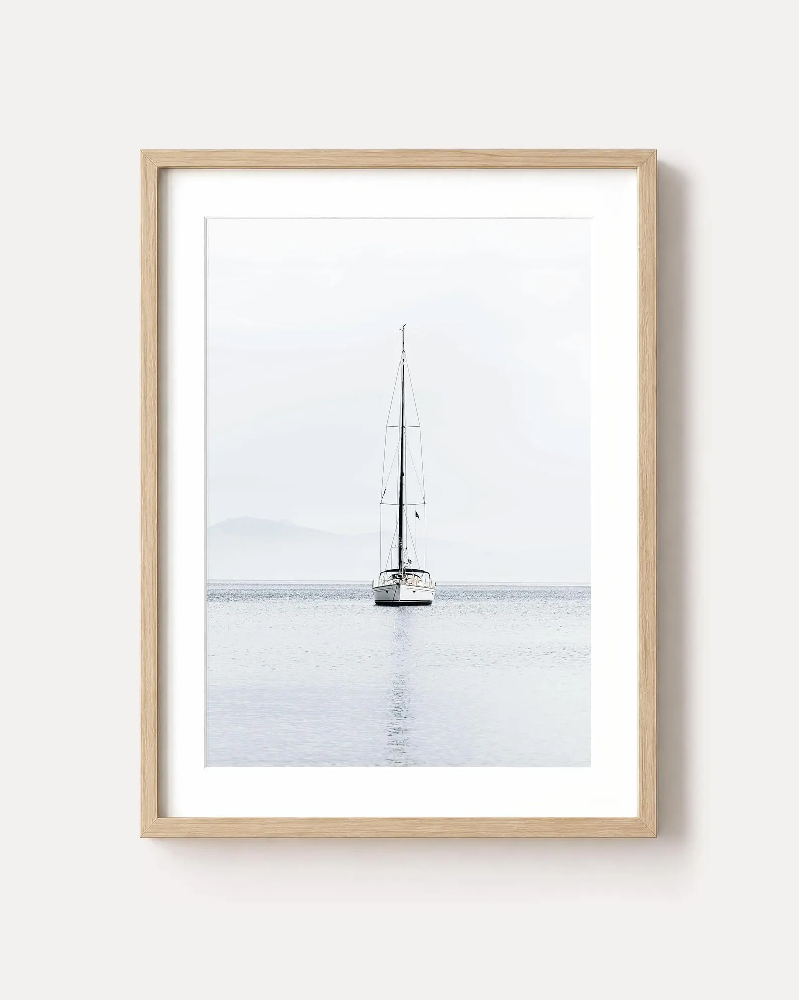 Minimalist Sailboat Wall Art - Neutral Blue Nautical Photography Print | Etsy (Global)
