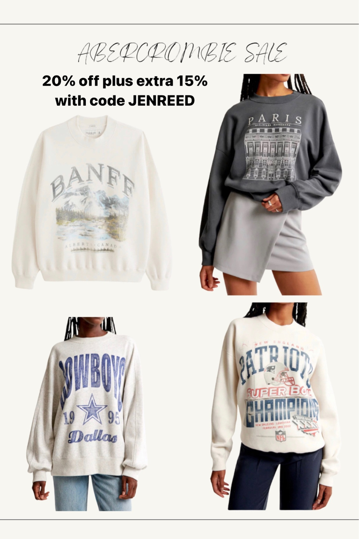 Abercrombie sale, use code JENREED, casual, drop off look 

#LTKGiftGuide #LTKSeasonal #LTKfindsunder50