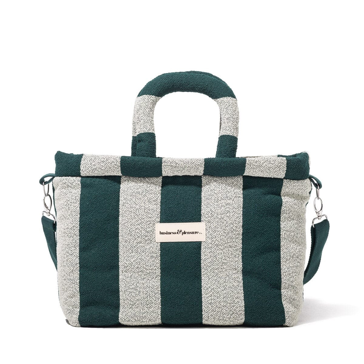 The Cloud Cooler Tote Bag Terry Green Stripe | Business & Pleasure Co.