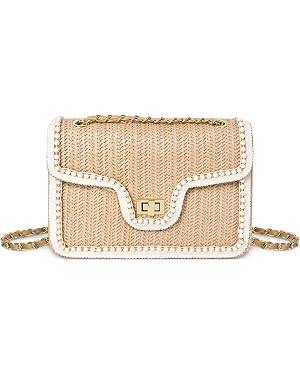 Straw Crossbody Bags for Women, Summer Fashion Straw Purses and Handbags Shoulder Raffia Clutch B... | Amazon (US)