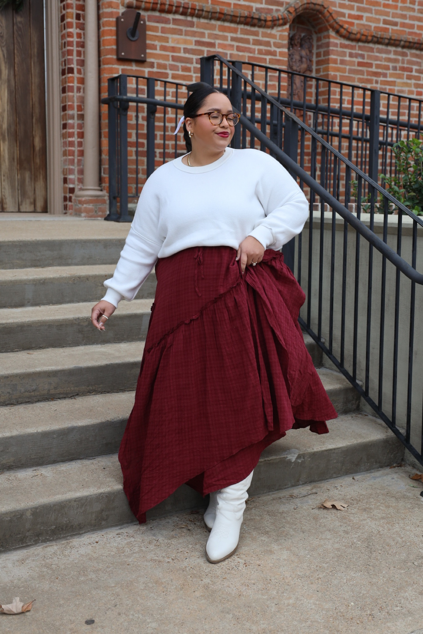 Day 4/12 of the Holiday Plus Size Looks Series 
Sweater XL
skirt - XXL


#LTKplussize #LTKVideo #LTKHoliday