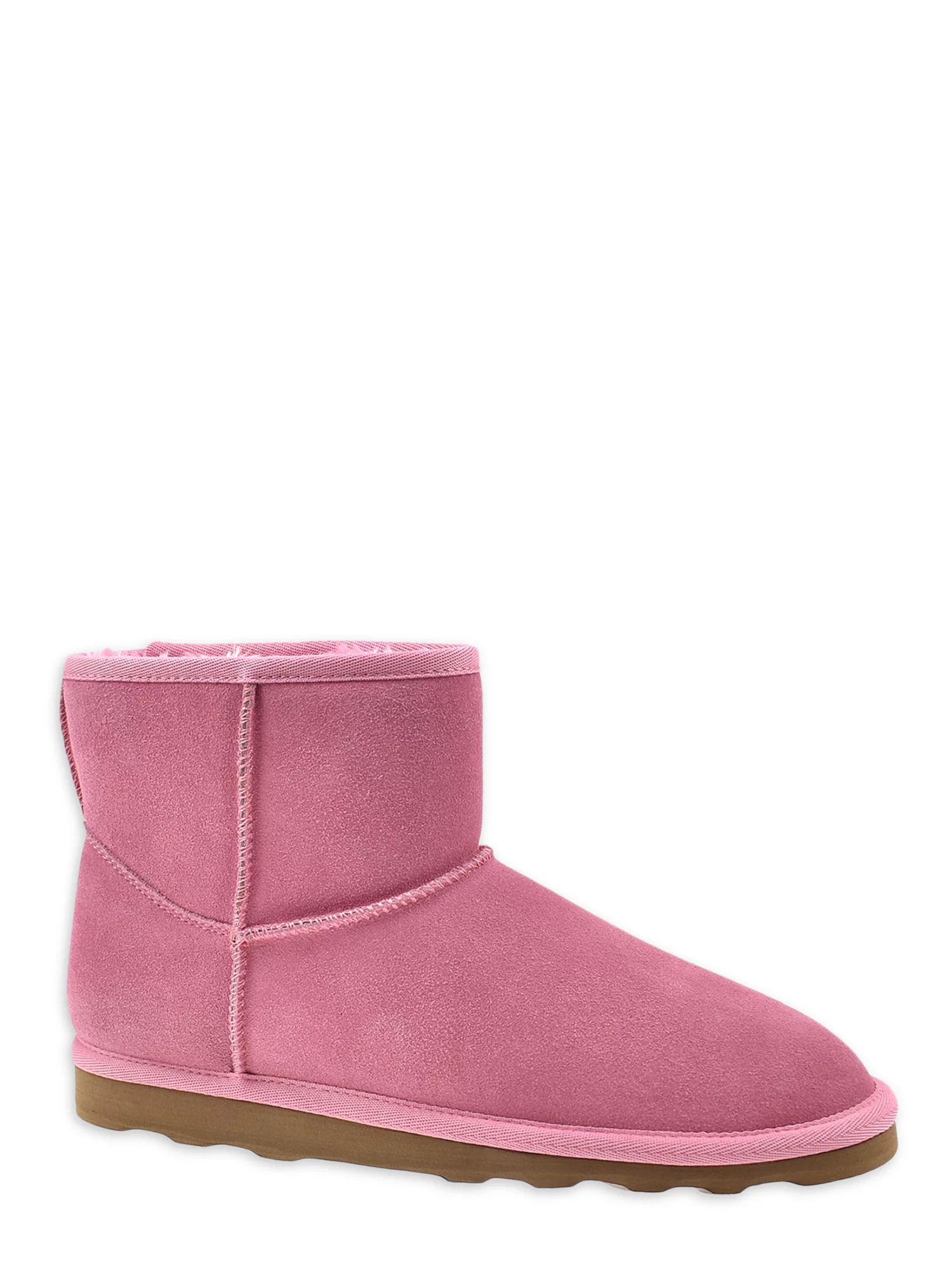 Time And Tru Women's Mini Suede Boots | Walmart (US)