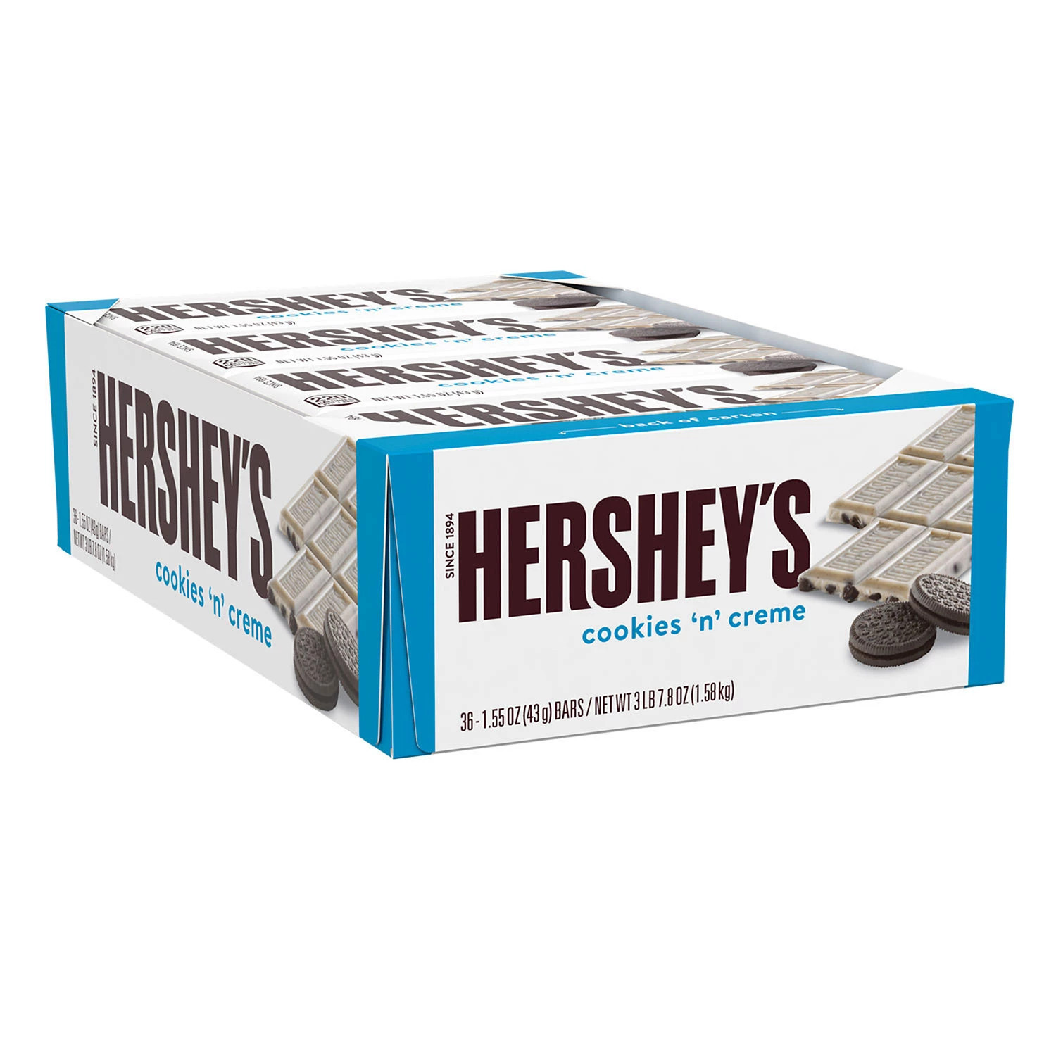 HERSHEY'S Cookies 'n' Creme Candy Bars, Full Size, 1.55 oz., 36 pk. | Sam's Club