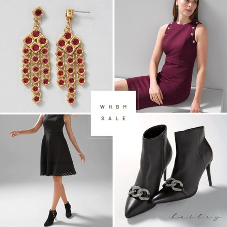 Sale Alert! My go-to store, White House Black Market, is up to 70% Off! Seize the opportunity to buy quality clothing, shoes, and accessories at discounted prices. I created 2 Styled Outfits with options for you to choose from. If you want to look like the 2023 version of Audrey Hepburn, keep scrolling! Or, if you're browsing for those must-have staple pieces that transition perfectly from season to season, you'll want to shop this sale now.
With up to 70% off, this is the time to stock up on some key pieces. In This Post:

TWO Complete Styled Outfits Based on 2 Dresses: One Little Black Dress and One Burgundy Dress
Chandelier Drop Earrings on Sale for $16.99 and Look Like They’re $16,990!
Must-have staple pieces: Two Dresses, 3 Pairs of Shoes, and A Cape
Transitional Pieces from Season to Season (Maybe not The Cape!)
THREE Options for Shoes on Sale: Casual, Formal, & Different Heel Heights
Exquisite Winter Cape to Make You Look Fabulous while Keeping Warm

#LTKFind #LTKsalealert #LTKunder100