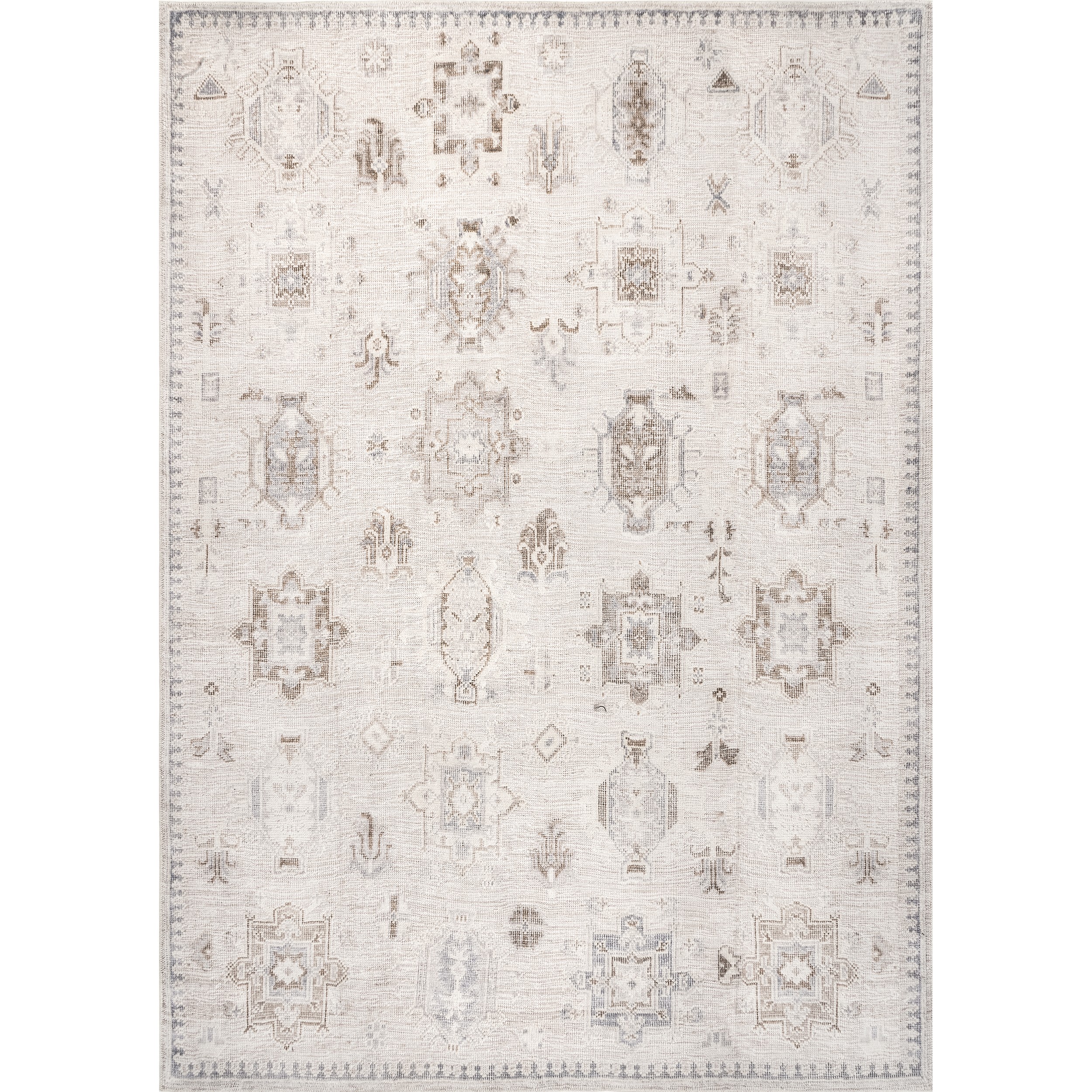 nuLOOM Krystin Machine Washable Distressed Area Rug | Walmart (US)