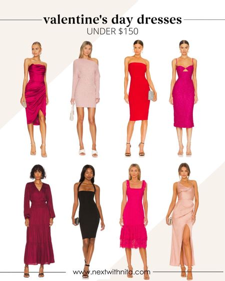 Valentine’s Day dresses under $150! Valentine’s Day outfits, date night outfits, pink dresses, midi dresses, red dresses, little black dress, sweater dress. Two day shipping too! 

#LTKsalealert #LTKstyletip #LTKSeasonal