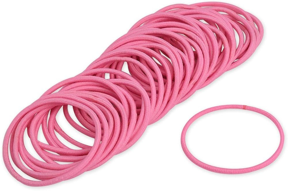 DS. DISTINCTIVE STYLE Hair Rubber Bands 50 Pieces 2.5 mm Elastic Hair Bands Hair Ties Ponytail Ho... | Amazon (US)