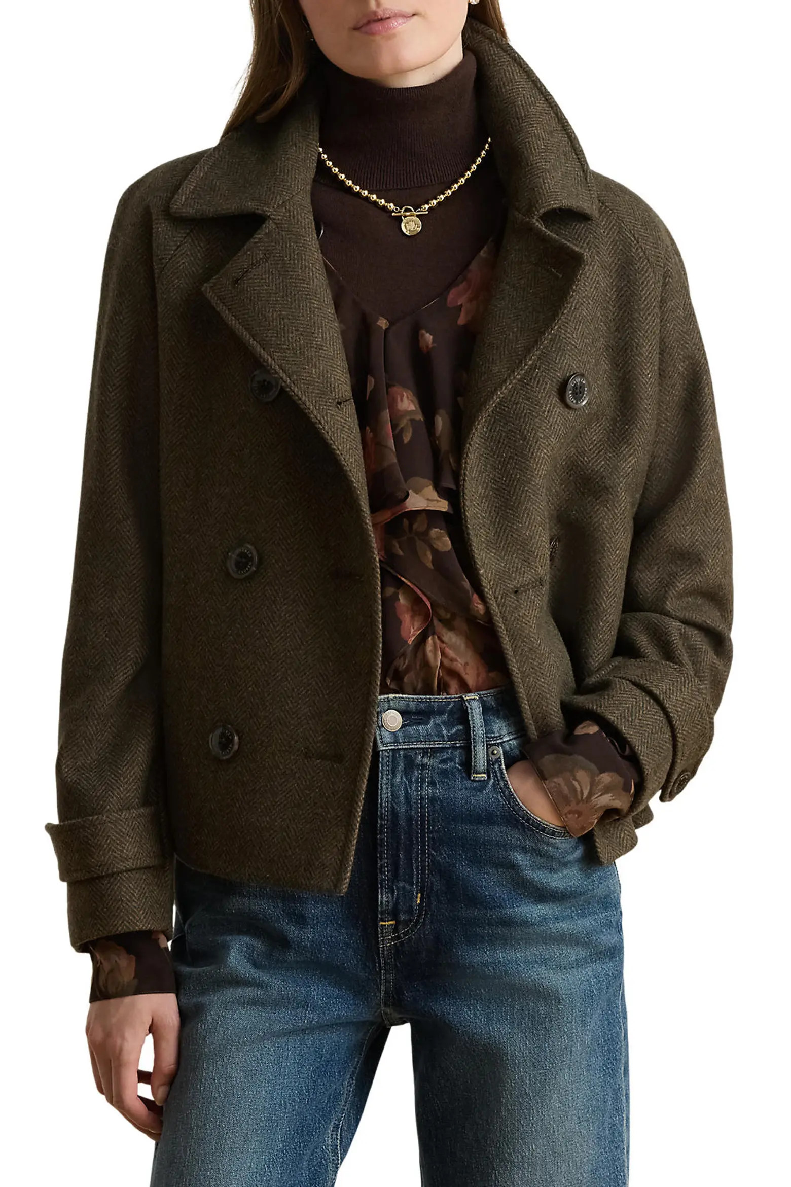 Double Breasted Wool Blend Crop Coat (Women) | Nordstrom | Nordstrom
