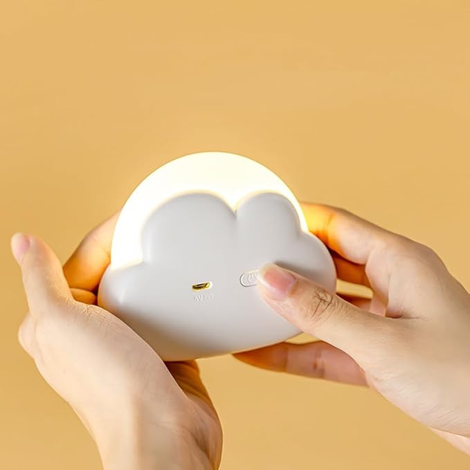 Portable LED Night Light, Cute Cloud Mini Desk Lamp with 4 Working Modes, Rechargeable Kids Night... | Amazon (US)