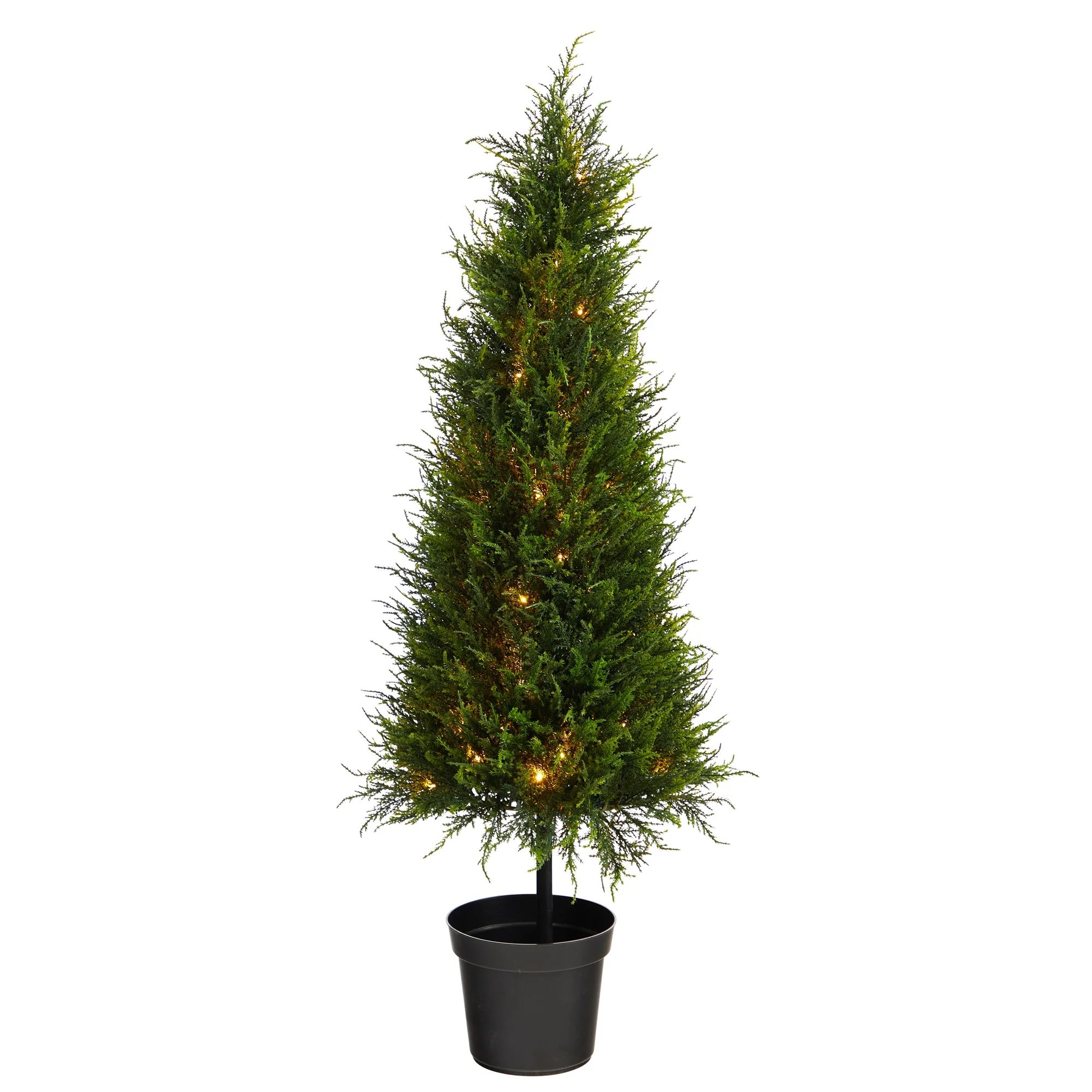Nearly Natural 3.5ft. Cypress Artificial Tree with 350 LED Lights UV Resistant (Indoor/Outdoor) | Walmart (US)