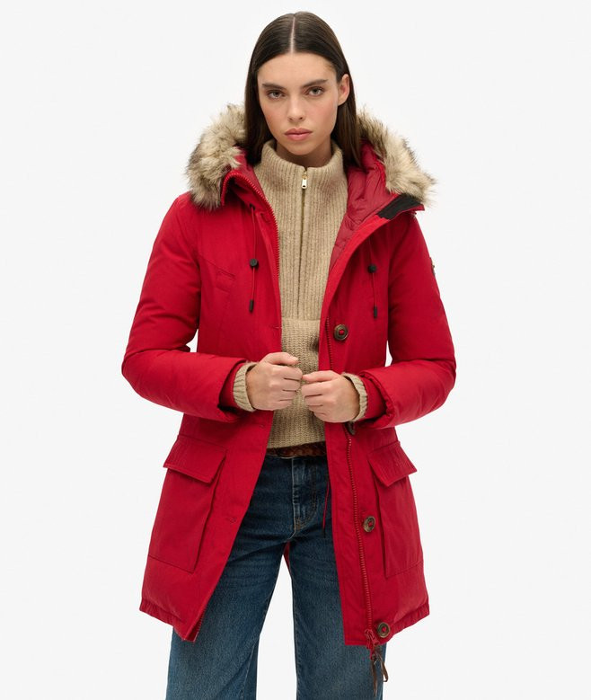 Hooded Faux Fur Down Parka Coat | Superdry (UK)
