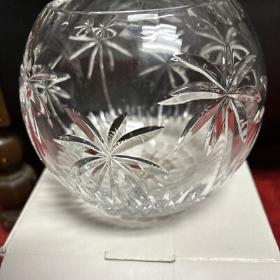 Vintage Shannon by Godinger Lead Crystal South Beach Rose Bowl Palm Tree Design   | eBay | eBay US