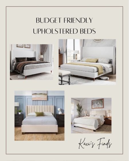 Budget friendly upholstered beds 🤍

Bedframe 
Headboard
Bedroom furniture

#LTKsalealert #LTKhome