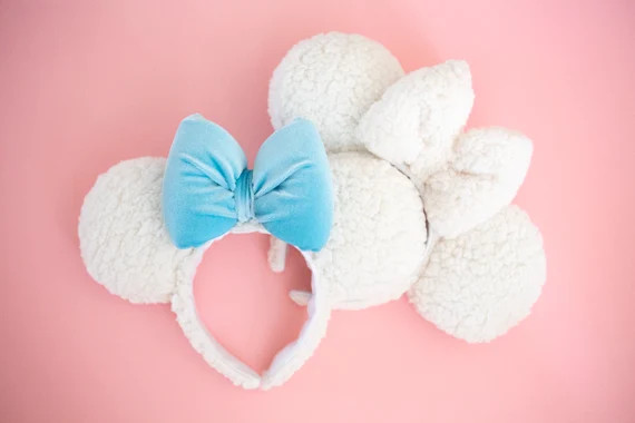 White Sherpa Ears, Mickey Ears, Minnie Ears, Mouse Ears, Sherpa Ears, Disney Ears | Etsy (US)