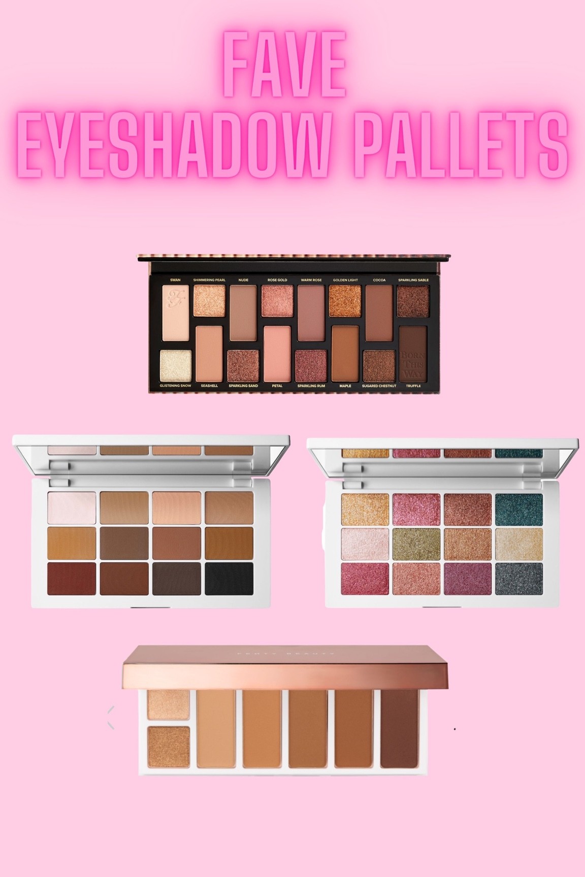 My tried and true eyeshadow pallets I use to achieve the soft glam you all love! 

#LTKunder50 #LTKwedding #LTKbeauty