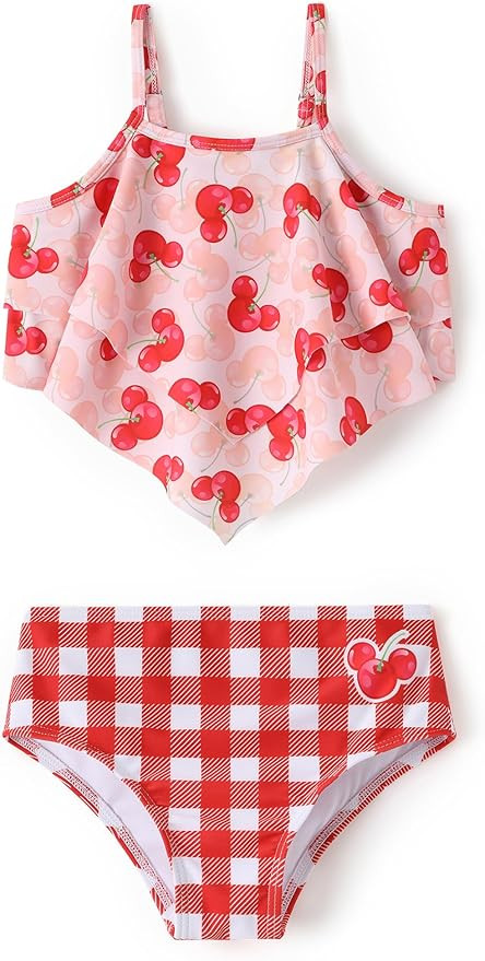 Disney Frozen Elsa Stitch Moana Toddler Girls Two Pieces Ruffle Strap Bikini Top and Bottom Set B... | Amazon (US)