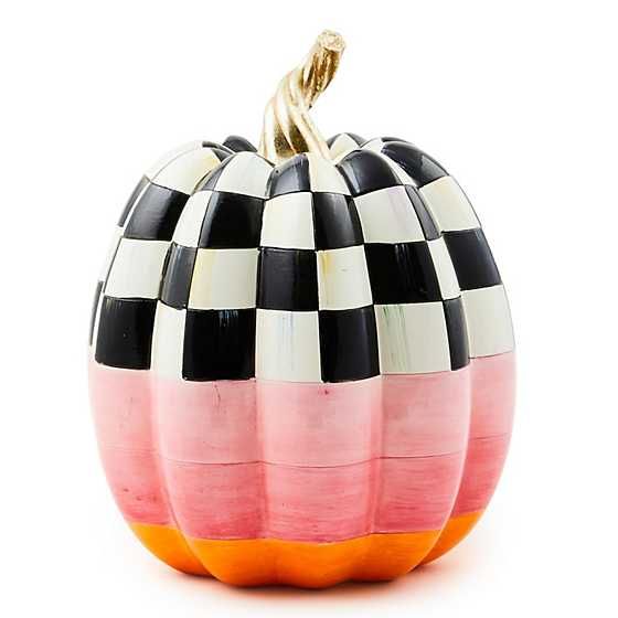 Cotton Candy Medium Check Pumpkin | MacKenzie-Childs