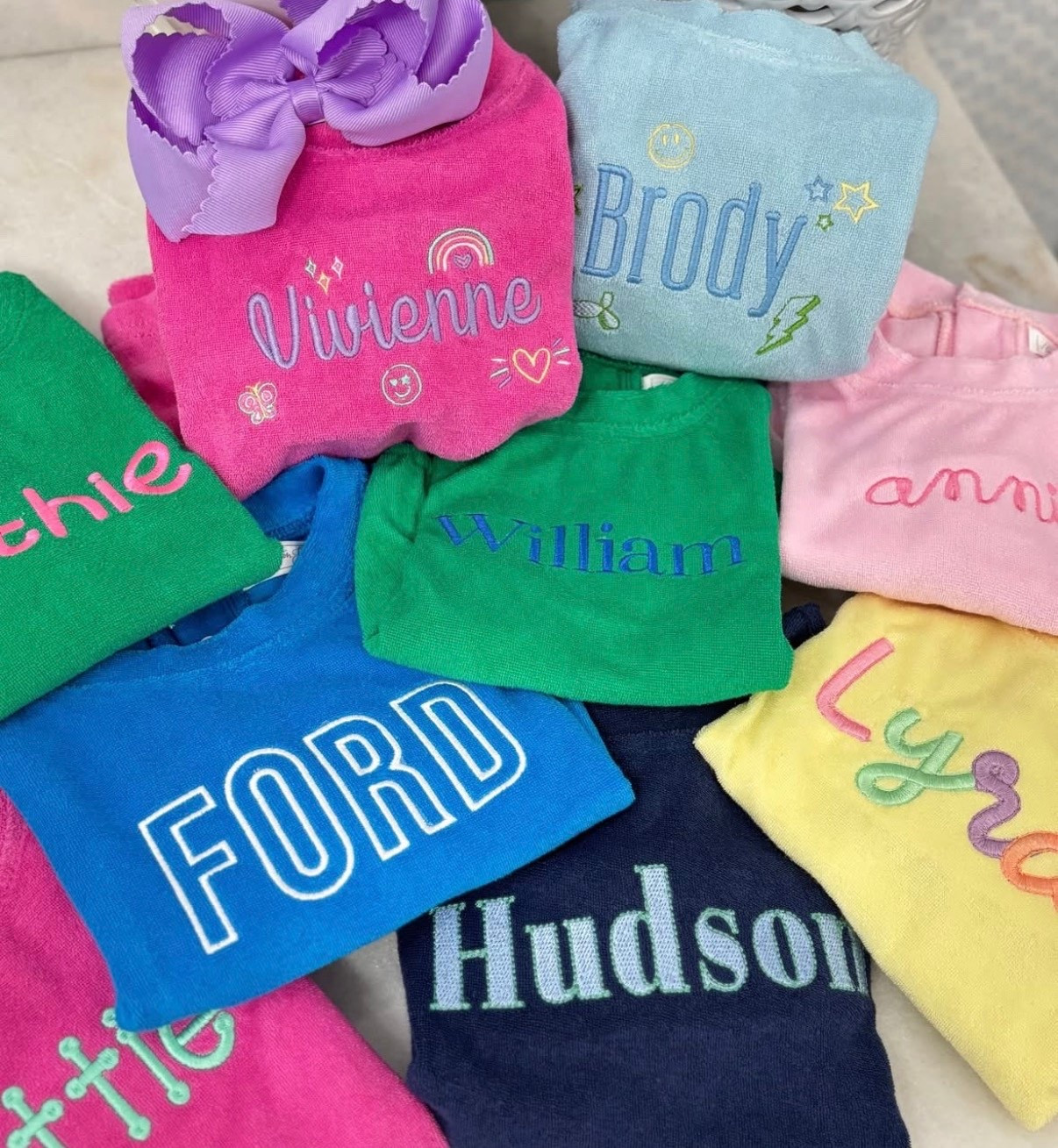 SUMMER TERRY SETS ARE LIVE NOW ☀️ these fan-favorite Terry Sets are back with brand new sample designs — just in time for warm-weather!!! 

Buy 3 Get 1 Free on the New Summer Terry Sets Just Dropped 🙌🏼🎉🩵

✨ Soft, breathable terry fabric
🎨 Fresh new designs for Summer
🛍️ Buy 3, Get 1 Free — discount automatically applies in cart
🚚 Ships Early May

Mix, match, and save Buy 3 Get 1 Free! 💕🌈🤸🏻‍♀️🩵🌴🧸

#summer #summerstyle #summeroutfits #spring #springstyle #embroidered #embroidery #monogram #embroideredname #kids #kid #kidsstyle #kidstyle #kidsclothes #kidsoutfits #toddlers #toddler #toddlerstyle #toddlersstyle #toddlerclothes #toddleroutfits #toddlerfashion #baby #babyclothes #babystyle #babyfashion #boy #boyclothes #boystyle #girl #girlclothes #girlstyle #bows #pink #grandmillenial #grandmillenialstyle #preppy #preppystyle #classic #classicstyle #terrycloth #sets #shopsmall #smallbusiness #sale #salealert #majorsale #deal #dealoftheday 

#LTKBaby #LTKSeasonal #LTKKids