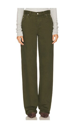 Bella Low Rise Boyfriend Utility in Dark Olive | Revolve Clothing (Global)