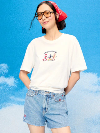 Old Navy x Disney Mickey Mouse Logo-Graphic T-Shirt for Adults | Old Navy (US)