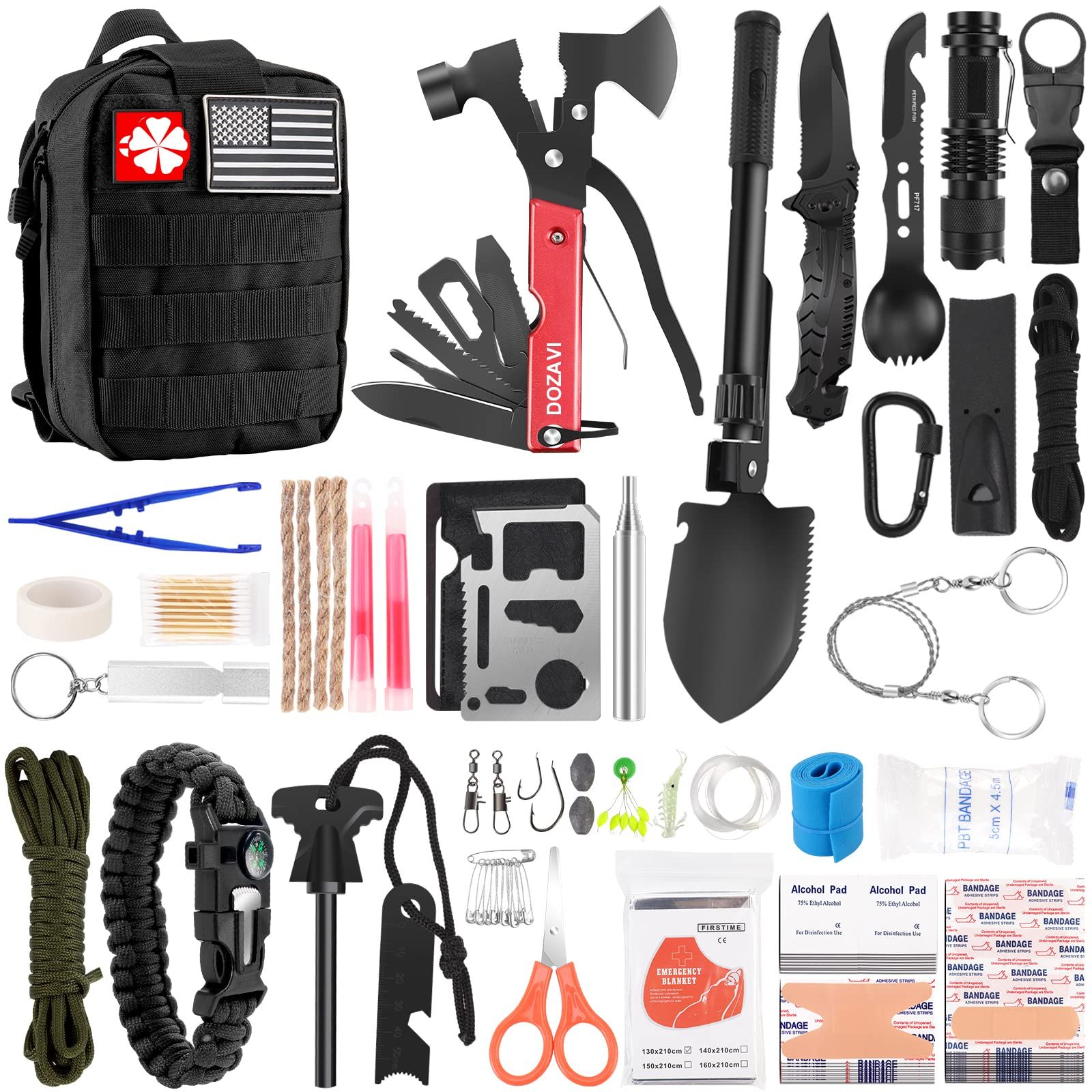 Gift for Father's Day Men Dad Husband,142 Pcs Survival Kit and First Aid Kit, Professional Emergency | Amazon (US)